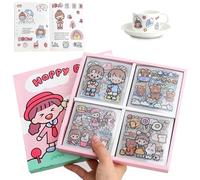 100 pegatinas de dibujos animados lindas Handbook Gift Box, pegatina Kawaii, pegatinas Kawaii, para decorar botellas de agua, monopatín, cajas de papelería, álbumes de fotos