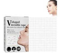 100 pegatinas de estiramiento facial, cinta de elevación facial en forma de V para ocultar las arrugas faciales, lifting piel flácida, pegatinas de cara en forma de V para reafirmar pegatinas faciales