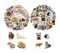 100 pegatinas de garabatos de animales, pegatinas de animales, pegatinas de animales del bosque, pegatinas de animales para niños, pegatinas reutilizables para niños