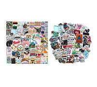 100 pegatinas de lectura para álbumes de recortes, resistentes al agua, para botellas de agua, bicicleta, maletero, monopatín, etc