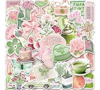100 pegatinas de Matcha esthetic resistentes al agua, pegatinas lindas para álbumes de recortes, adecuadas para portátiles, maletas, álbumes de recortes, diarios, cascos, motocicletas, monopatines