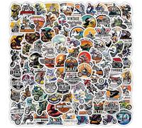 100 pegatinas de moto de pequeño tamaño para diario de botella de agua teléfono, Cool Classic Motor Sticker Pack, vinilo impermeable