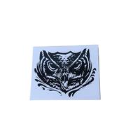 100 pegatinas de tatuaje calavera búho for hombres y mujeres, impermeables, temporales, for el cuello, góticos oscuros, geniales, tatuajes falsos gran tamaño(100pc Owl tattoo)