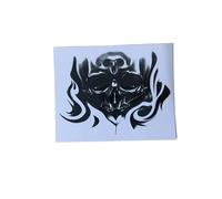 100 pegatinas de tatuaje calavera búho for hombres y mujeres, impermeables, temporales, for el cuello, góticos oscuros, geniales, tatuajes falsos gran tamaño(100pc Skull tattoo)