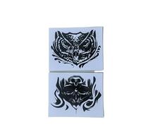 100 pegatinas de tatuaje calavera búho for hombres y mujeres, impermeables, temporales, for el cuello, góticos oscuros, geniales, tatuajes falsos gran tamaño(100pc)