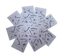 100 pegatinas de tatuaje gótico oscuro, escorpión caníbal, espalda, noche, espina, cuello, brazo, impermeable, arte falso for hombres(100pc C)