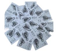 100 pegatinas de tatuaje gótico oscuro, escorpión caníbal, espalda, noche, espina, cuello, brazo, impermeable, arte falso for hombres(100pc A)