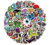 100 Pegatinas de terror,Pegatinas creativas,SANYUANHE Stickers divertidas y espeluznantes,Garabatos terroríficos para botella de agua, maleta, bicicleta, coche, tableta, niños y adultos