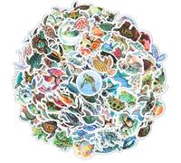 100 pegatinas de tortuga marina, lindas pegatinas de tortuga marina coloridas Kawaii, resistentes al agua, pegatinas para álbumes de recortes, monopatín, ordenador portátil, niños, niñas, adolescentes
