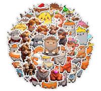 100 Pegatinas de vaca de las Tierras Altas,Colección de animales kawaii,SANYUANHE Highland cow sticker,Mascotas adorables para pegatinas para botella de agua,maleta,bicicleta,tableta,niños y adultos