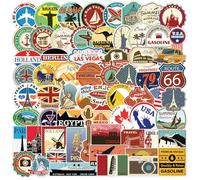 100 Pegatinas de Viaje de Paises Ciudades del Mundo para Maletas Scrapbooking Laptops MacBook Casco Bicicleta Monopatín