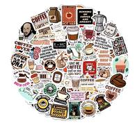 100 Pegatinas Divertidas de Café para Planificadores, Calcomanías de Café para Portátiles y Botellas de Agua - Coffee Stickers