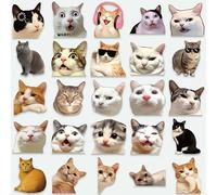 100 Pegatinas Divertidas para Gatos, Pegatinas Decorativas de Material para Mascotas para Diarios, escritorios, Cuadernos, Manualidades y Uso Diario