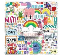 100 pegatinas matemáticas para coche, portátil, teléfono, guitarra, monopatín, motocicleta, bicicleta, juego de pegatinas de vinilo resistentes al agua para adolescentes, niños y adultos