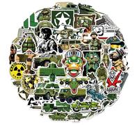 100 pegatinas militares, juego de pegatinas para niños, dibujos animados, divertidas decoraciones de tanques y aviones