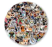 100 pegatinas para perros, dibujos animados lindos cachorros pegatinas para botellas de agua, portátiles, monopatines Vinyl Waterproof Reusable Pet Animal Decals for Kids and Teens