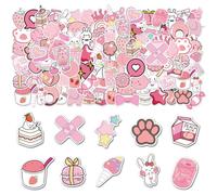 100 Pegatinas Rosas De Graffiti Creativas, Lindas y Decorativas - Impermeables Para Niñas