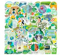 100 Pegatinas Temáticas Respetuosas con El Medio Ambiente, Calcomanías Creativas De Graffiti, Pegatinas Impermeables, Que Pueden Decorar Fundas para Teléfonos Móviles, Maletas Y Guitarras.