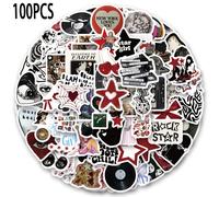 100 Pegatinas Y2K Estilo Downtown Girl, Vinilo Estética para Scrapbooking, Diario, Laptop, Parachoques, Skateboard, Botella de Agua, Computadora, Teléfono, Dibujos Animados, , Coche y Calcomanías