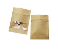 100 Pequeña Bolsa paquetes de semillas de Sobres de Monedas de Semillas Reeditables Bolsa de Papel Kraft con Ventana Transparente para Bolsas de Almacenamiento de Semillas de Flores 7x9cm