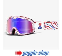 100% Percent Barstow Gafas Clásico Moto - Death Spray a Medida Rojo/Espejo Azul