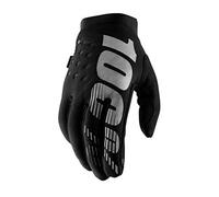 100 Percent BRISKER 100% Glove Black/Grey SM Guantes para ocasión Especial, Hombre, Negro Y Gris, Mediano