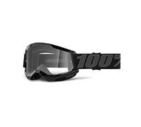 100 Percent STRATA 2 Goggle Black-Clear Lens, Adultos Unisex, Negro, ESTANDAR