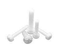 100 pernos de cabeza cruzada de plástico de nailon blanco y negro M2 M2.5 M3 M4, longitud 5 mm-25 mm(WHITE,8MM_M4 100PCS)