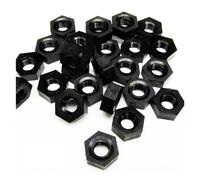 100 pernos de cabeza cruzada de plástico de nailon blanco y negro M2 M2.5 M3 M4, longitud 5 mm-25 mm(Black,HEX NUT_M2.5 100PCS)