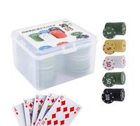100-piece Box Of Chips - Poker Chip Set | Numbered Game Supplies With Case