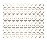 100 Piece D Ring Set, Iron Material, Precision Crafted For Dog Collars, Bags, Sewing Crafts, And DIY Accessories (Golden)