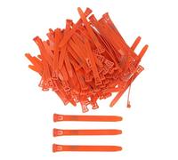 100 Pieces Chicken Leg Bands Numbered Identification Leg Tags Poultry Foot Rings Reusable Ducks Chicks Geese Pigeons (Orange)
