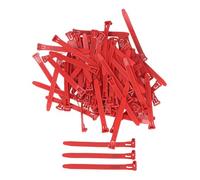 100 Pieces Chicken Leg Bands Numbered Identification Leg Tags Poultry Foot Rings Reusable Ducks Chicks Geese Pigeons (Red)