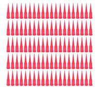 100 pièces en plastique rouge Seringue Seringue aiguille conique pour calibre 25 TT Blunt Colle liquide