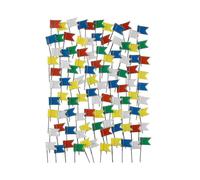 100 Pieces Of Marker Flags In An Xxl Pack; Flag Pins In 5 Colors for Pin Boards, Maps World Maps (1 X 100 Pieces)