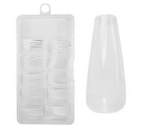 100 Pieza Juliana Nails No File - Press-On Fullcover Tips clear - Ballerina - long