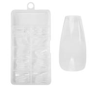 100 Pieza Juliana Nails No File - Press-On Fullcover Tips clear - Ballerina - medium