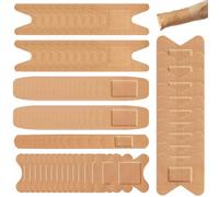 100 Pieza Tiritas Resistentes al Aagua Fingertip Elastic Apósitos Adhesivos, Resistentes al Agua Impermeables Extraflexibles para Proteger la Zzona lesionada 5 Formas