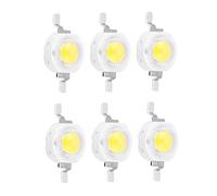 100 piezas 1W de alta potencia LED Beads Chips de diodo emisor de luz SMD para accesorios de iluminación de bricolaje,Chip LED, componentes de lámpara de bombilla LED(Blanco/6000~6500K), Cuentas