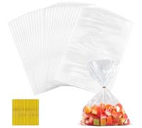 100 Piezas 20x30cm Bolsas Celofan Transparente,para Bollería,Dulces,Regalo
