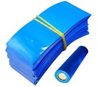 100 piezas 21700 envolturas de batería, envoltura de batería estable PVC Tubo de envoltura de retiro de calor PVC, protector térmico aislado para la película del tubo de embalaje exterior, azul