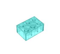 100 Piezas 2x3 Bricks 3002, compatibles con Lego, Colores： Azul Claro
