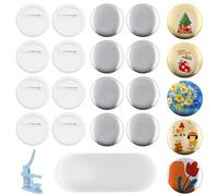 100 piezas 58 mm Botón Blanco Pin Badge Trasero Incluye Cubierta de Metal Cubierta Trasera de Botón de Plástico Bricolaje Bandejas Button DIY Artesanía