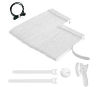 100 Piezas Abrazaderas para Cables, 10/15cm Sujetar Cables, Bridas Reutilizables para Cables, Ataduras de Cable, Bridas Reutilizables, Bridas Reutilizables de Nylon, para Hogar Oficina