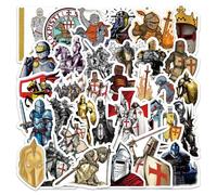 100 Piezas Adhesivos temáticos medievales,SANYUANHE Fiesta caballeros sticker,Caballero medieval adhesivos sticker,para botellas de agua, maletas, bicicletas, coches, tabletas, niños y adultos