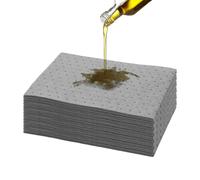 100 Piezas Almohadillas Absorbentes de Aceite,25x33cm Algodón Gris Absorbente de Aceite,Tapete Absorbente de Aceite Pesado,Paños Absorbentes de Aceite para Aceites Lubricantes Aceites de Cocina (100)