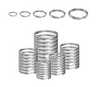 100 piezas Anillas Llaveros (15/20/25/30/35 mm) - anillas para llaveros， para Manualidades, DIY, Bisutería y Porta Llaves