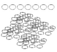 100 Piezas Anillas Llaveros 9 mm Acero Inoxidable Anillo Doble Anillo Dividido Conector Llavero,Arandela para llaverollavero,Collar,Pulsera,Aretes,Colgante,Fabricación de Joyas Caseras