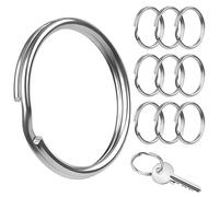 100 Piezas Argollas Para Llaveros Metal, 30 mm Anilla Llavero Redondo Anillas y Argolla para Llaveros Aros Llavero Anillas para Llaveros Acero Inoxidable para Bricolaje, Coche, Oficina Art y Artesanía