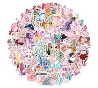 100 Piezas Axolotl Pegatinas para Niños y Niñas,Adolescentes,Portátiles,Maleta,Bicicletas,Monopatín,Guitarra,Casco,Equipaje,Coche,Axolotl Impermeable Vinilo Pegatinas Decorativas
